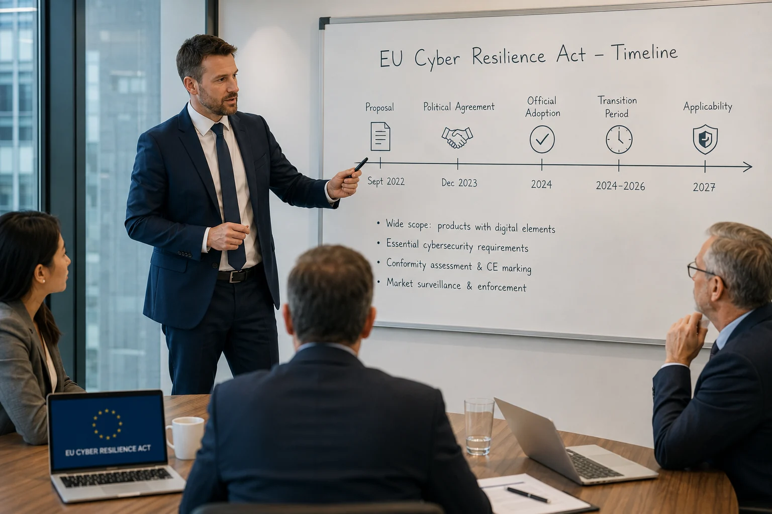 EU Cyber Resilience Act enterprise scope regulation timeline
