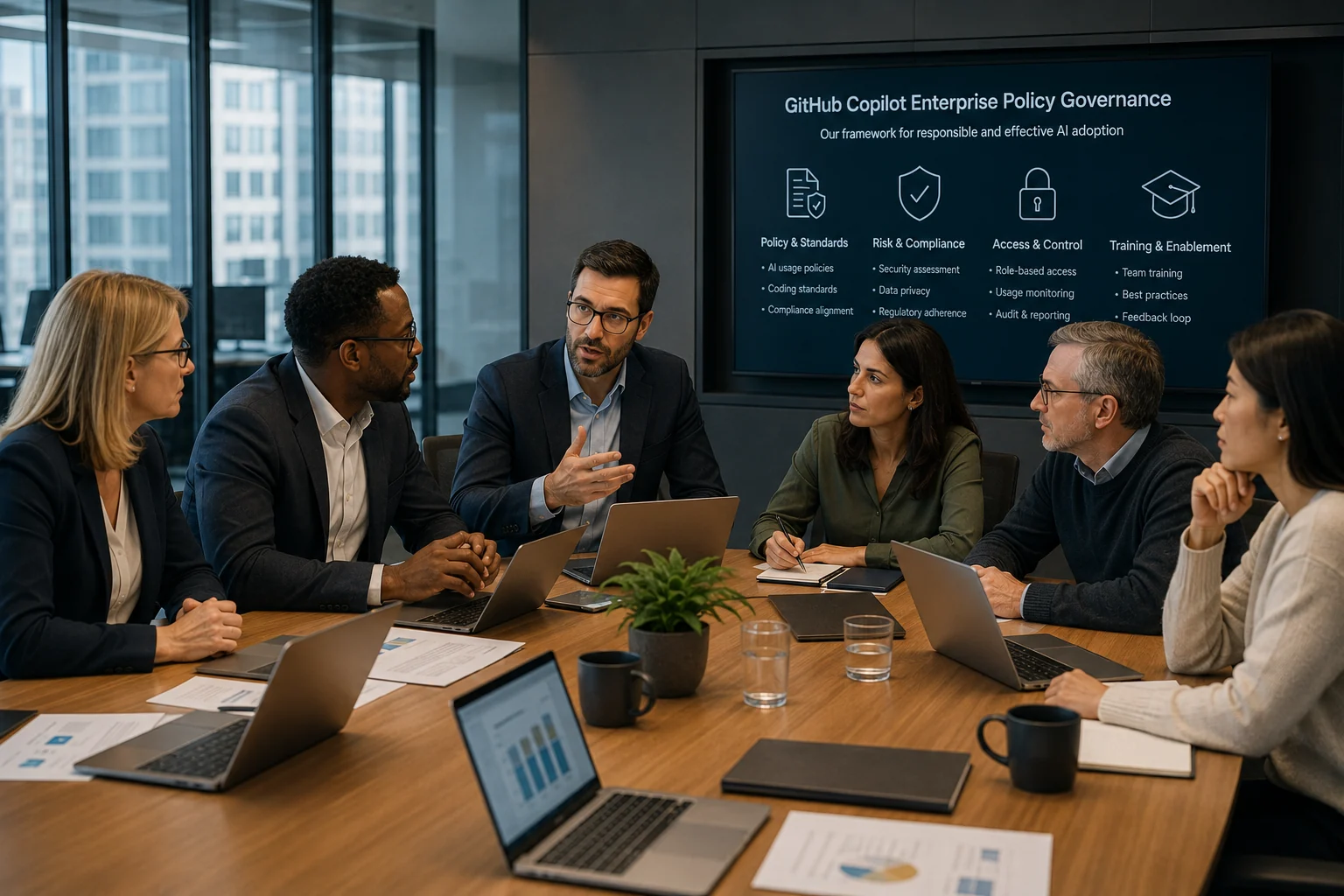GitHub Copilot Enterprise Policy: 5 Rules Every IT Manager Must Implement GitHub Copilot governance enterprise strategy meeting training